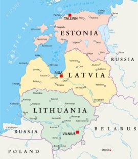 Baltiske land - kart